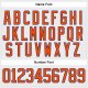 Custom White Orange-Royal Hockey Lace Neck Jersey