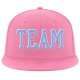 Custom Pink Light Blue-White Stitched Adjustable Snapback Hat